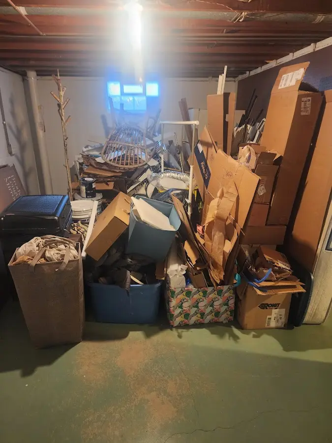 Roll-off dumpster container at job site for 20 Yard Dumpster Rental in Hagerstown